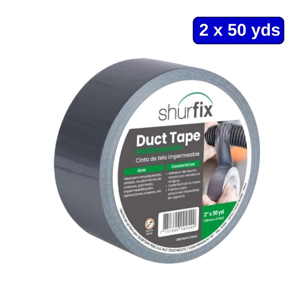 cinta-duct-tape-shurfix-2-x-50-yardas Cinta duct tape Shurfix 2 x 50 yardas.