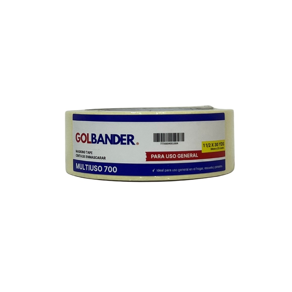 1-1-2-x-30-yardas-cinta-masking-tape-golbander-multiuso-700 Cinta masking tape Golbander Profesional 1 1/2 x 30 yardas.