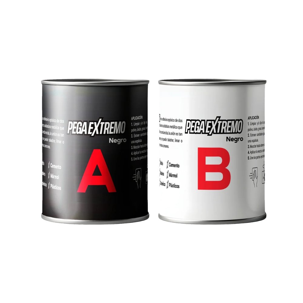 Pega Extremo Soldimix negro A y B de 900 gramos.