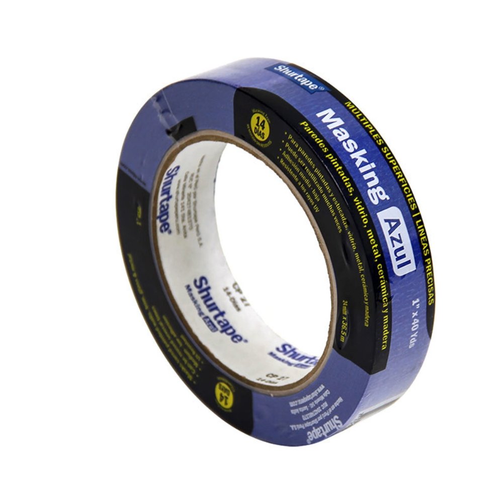 cinta-masking-tape-azul-shurtape-1-x-40-yds Cinta masking tape azul Shurtape 1 x 40 yardas.