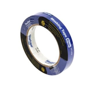 Cinta masking tape azul Shurtape 3/4 x 40 yardas.