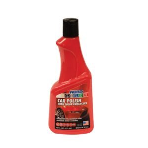 Cera en crema para auto rojo ABRO AB-301 473 ml.