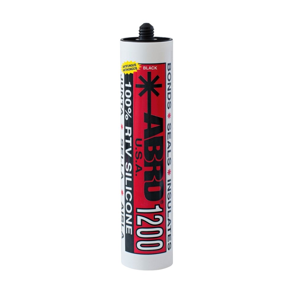 silicona-antihongos-negra-abro-1200 Silicona antihongos negra ABRO 1200 tubo de 290 ml.