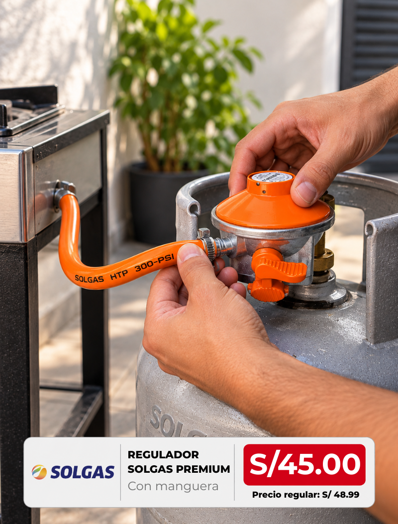 Regulador Solgas Premium con manguera