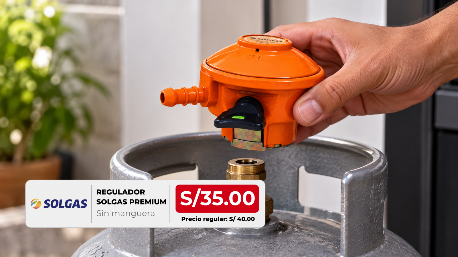 Regulador Solgas Premium sin manguera