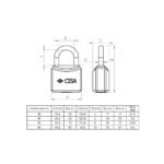 Candado Cisa Class medidas