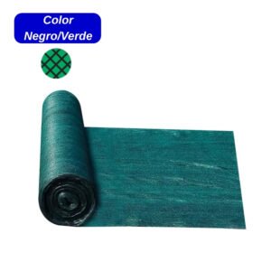 Malla raschel negro verde 65 % rayma